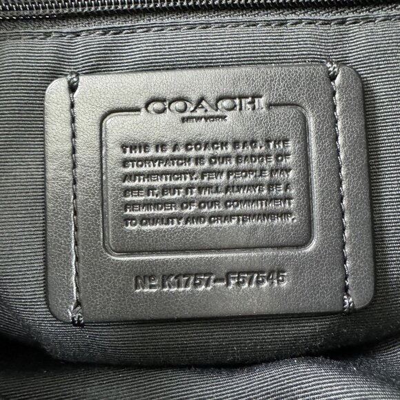 Coach Black Pebbled Leather Lexy Purse Hobo Shoulder Bag F28997 - Picture 10 of 10